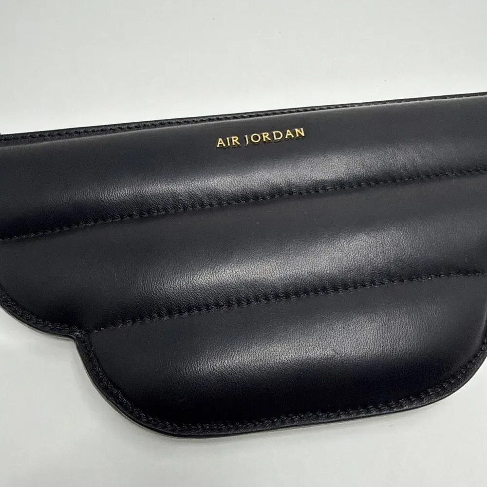 Air Jordan Wings Leather Pouch Clutch Bag with Wrist Strap, MADE IN ITALY